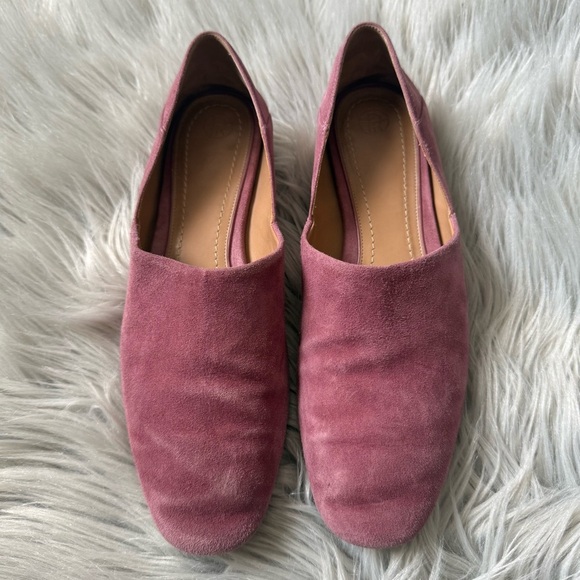 THE ROW Noelle Pink Suede Slipper Loafers Size 37 (7) - Picture 2 of 10